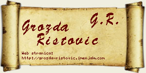 Grozda Ristović vizit kartica